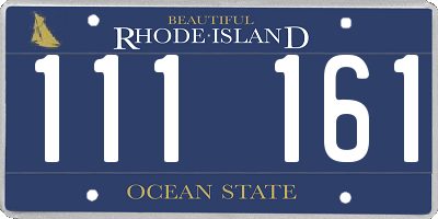 RI license plate 111161
