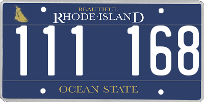 RI license plate 111168