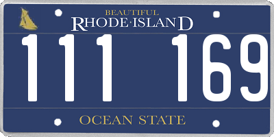RI license plate 111169