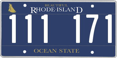 RI license plate 111171
