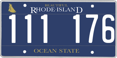 RI license plate 111176