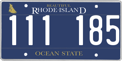 RI license plate 111185