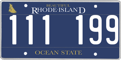 RI license plate 111199