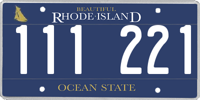 RI license plate 111221