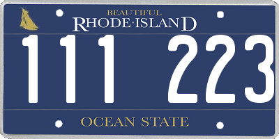 RI license plate 111223
