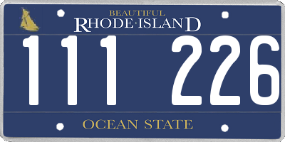 RI license plate 111226