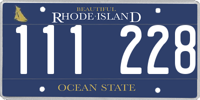RI license plate 111228