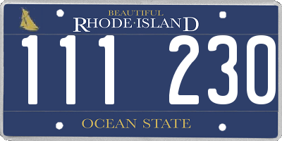 RI license plate 111230
