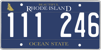 RI license plate 111246