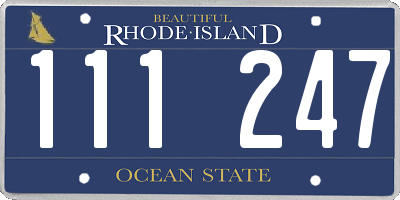RI license plate 111247