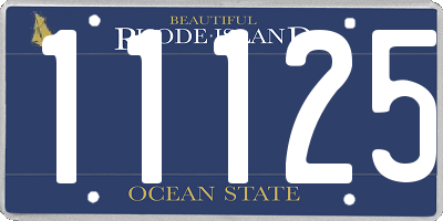 RI license plate 11125