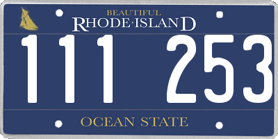 RI license plate 111253