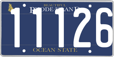 RI license plate 11126