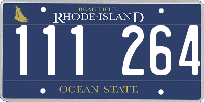 RI license plate 111264