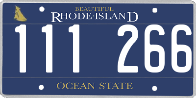 RI license plate 111266