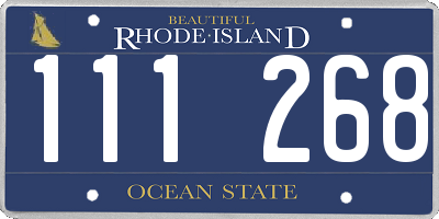 RI license plate 111268