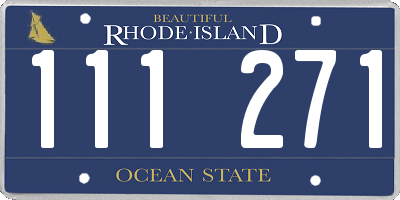 RI license plate 111271