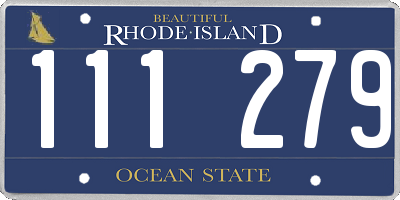 RI license plate 111279