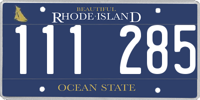 RI license plate 111285