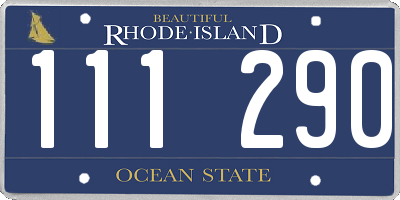 RI license plate 111290