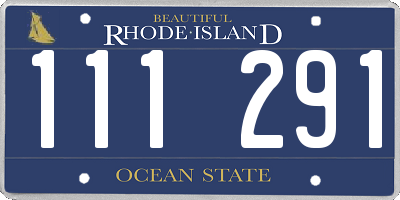 RI license plate 111291
