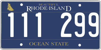 RI license plate 111299