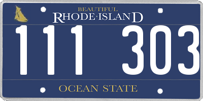 RI license plate 111303