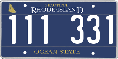 RI license plate 111331