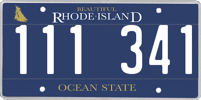 RI license plate 111341