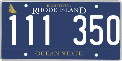 RI license plate 111350