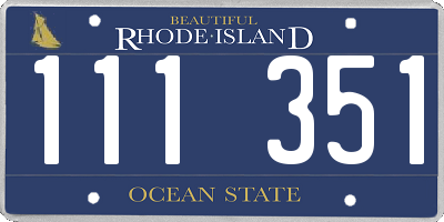 RI license plate 111351