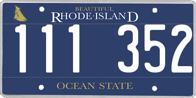 RI license plate 111352