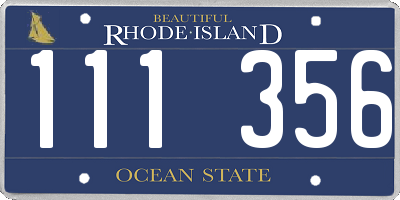 RI license plate 111356