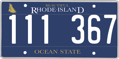 RI license plate 111367
