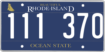 RI license plate 111370