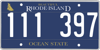 RI license plate 111397