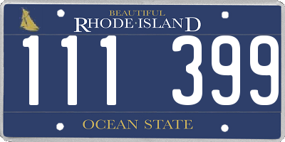RI license plate 111399
