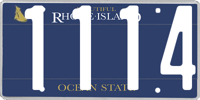 RI license plate 1114