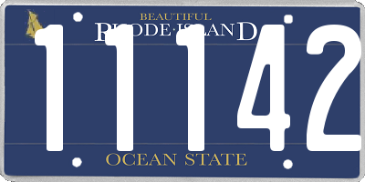 RI license plate 11142