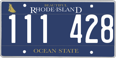 RI license plate 111428