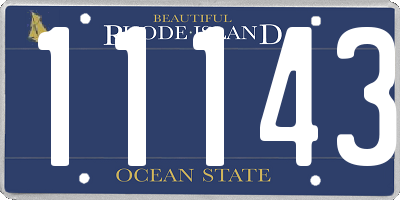 RI license plate 11143