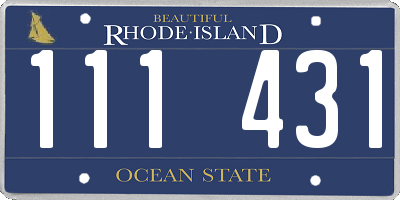 RI license plate 111431