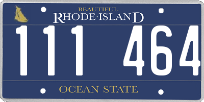 RI license plate 111464