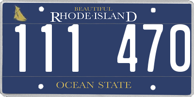 RI license plate 111470