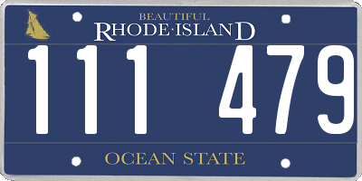 RI license plate 111479