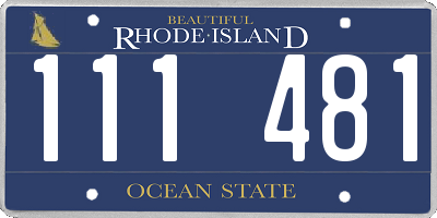 RI license plate 111481