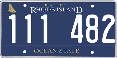 RI license plate 111482