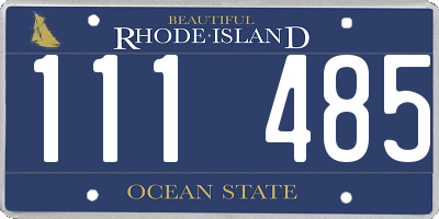 RI license plate 111485