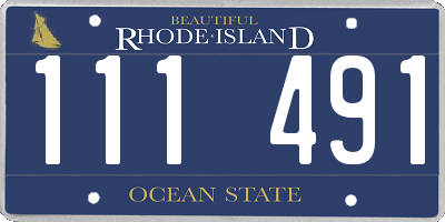RI license plate 111491