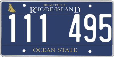 RI license plate 111495